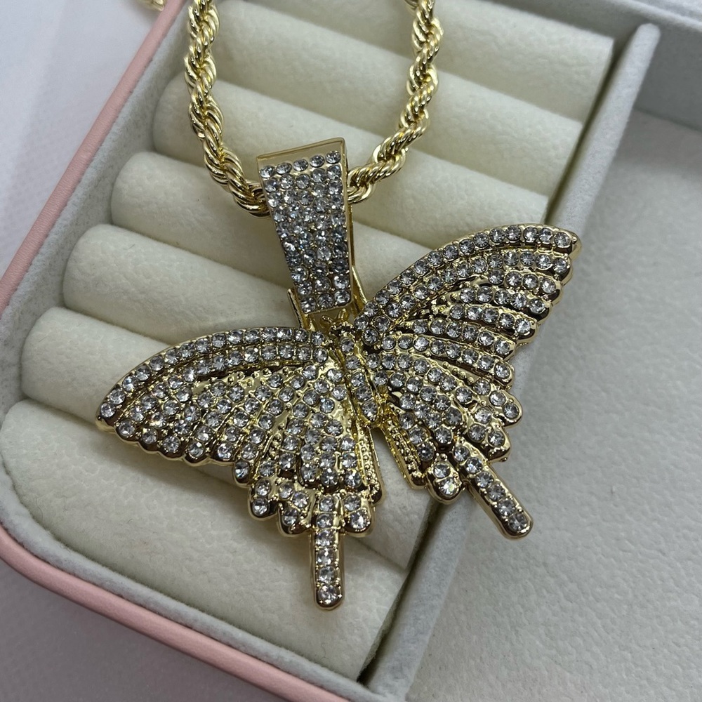 Big chunky butterfly necklace